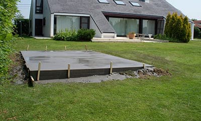 Vue dalle de béton