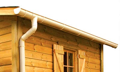 Gouttière abri de jardin en PVC