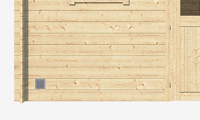 Positionnement des grilles de ventilation sur un abri de jardin