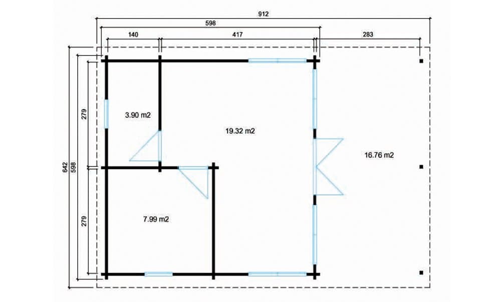 Plans chalet Hastings madriers 70mm