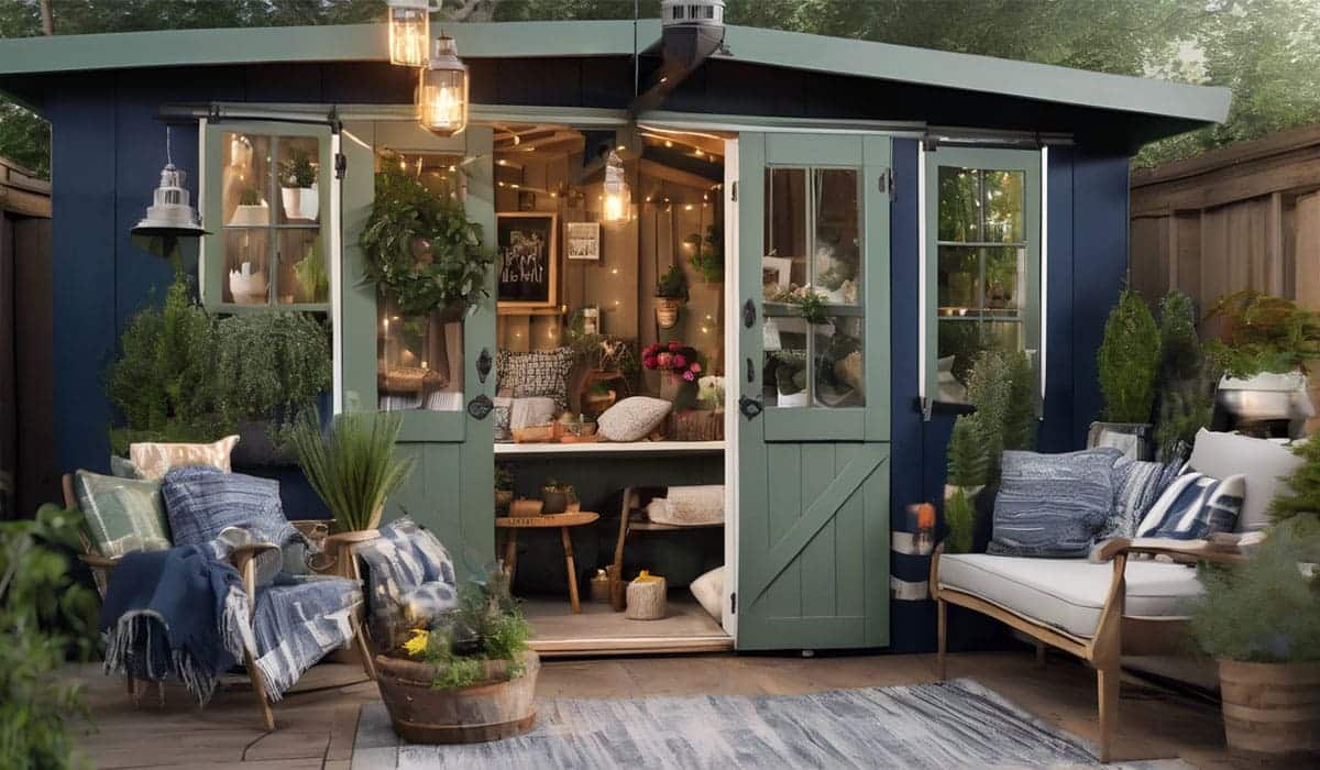 Aménagement et décoration abri de jardin en bois